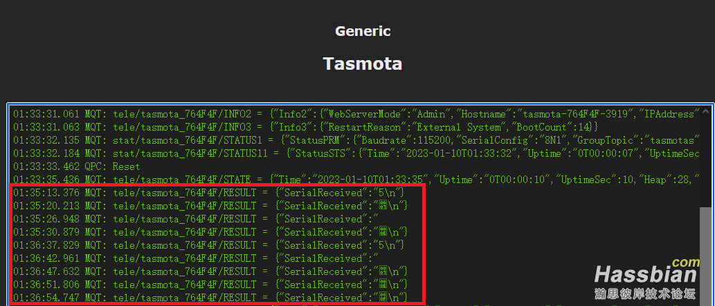 Tasmota接受数据