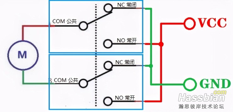 继电器和电机接线