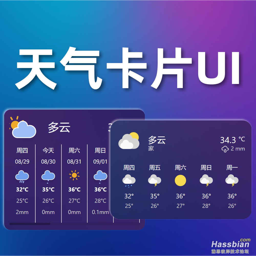 天气卡片UI